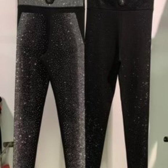 Sexy black evening party sparkling leggings - Picture 1 of 5